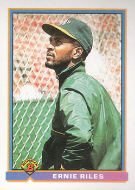 1991 Bowman #217 Ernest Riles VG Oakland Athletics 