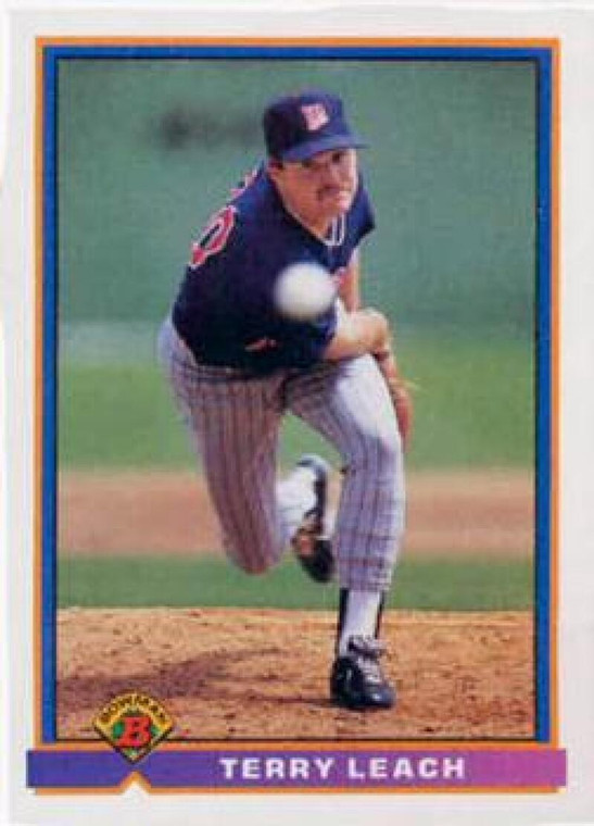 1991 Bowman #340 Terry Leach VG Minnesota Twins 