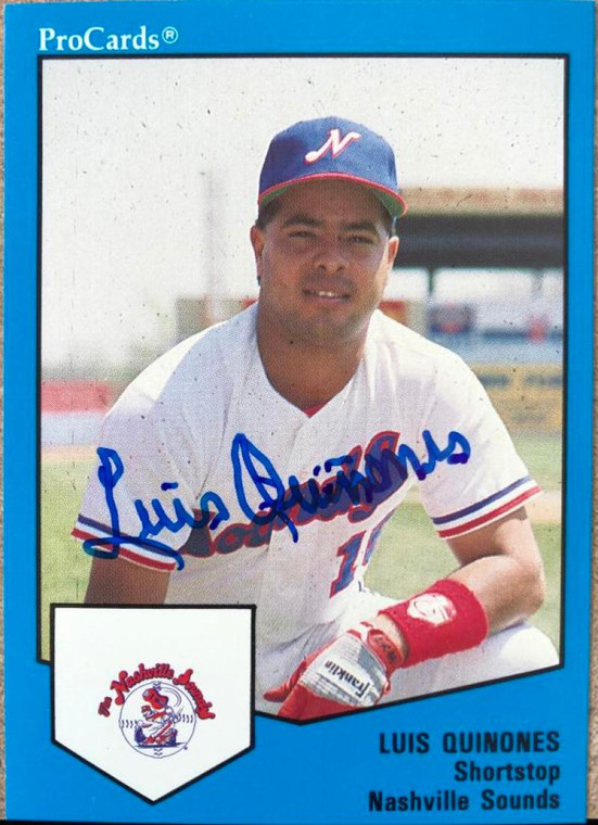 Luis Quinones Autographed 1989 Pro Cards #1272