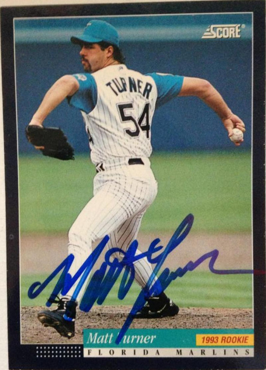 Matt Turner Autographed 1994 Score #306