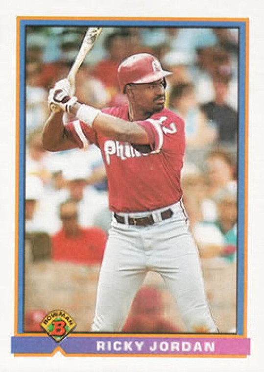 1991 Bowman #494 Ricky Jordan VG Philadelphia Phillies 