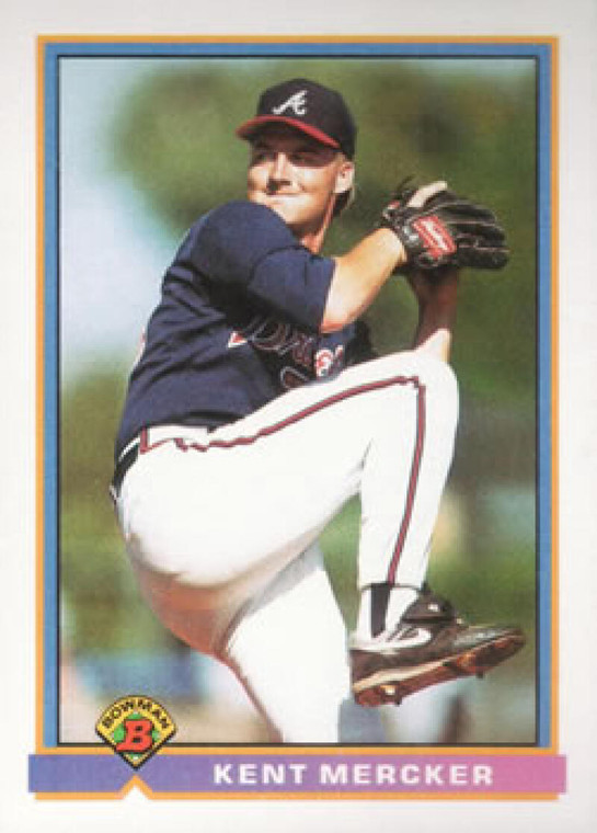 1991 Bowman #568 Kent Mercker VG Atlanta Braves 