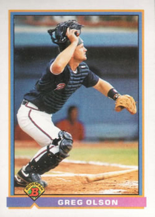 1991 Bowman #577 Greg Olson VG Atlanta Braves 