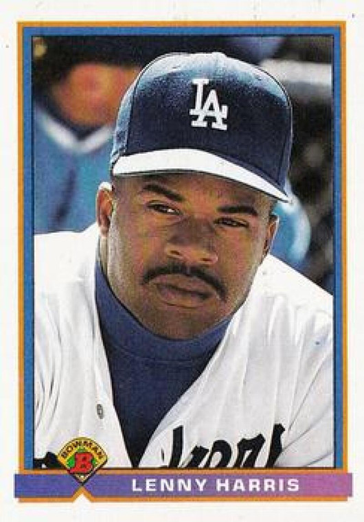 1991 Bowman #607 Lenny Harris VG Los Angeles Dodgers 