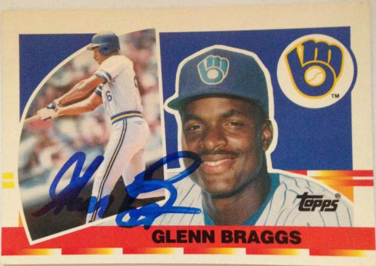 Glenn Braggs Autographed 1990 Topps Big #10