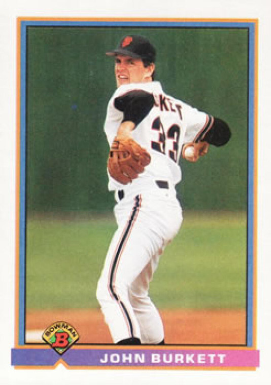 1991 Bowman #637 John Burkett VG San Francisco Giants 