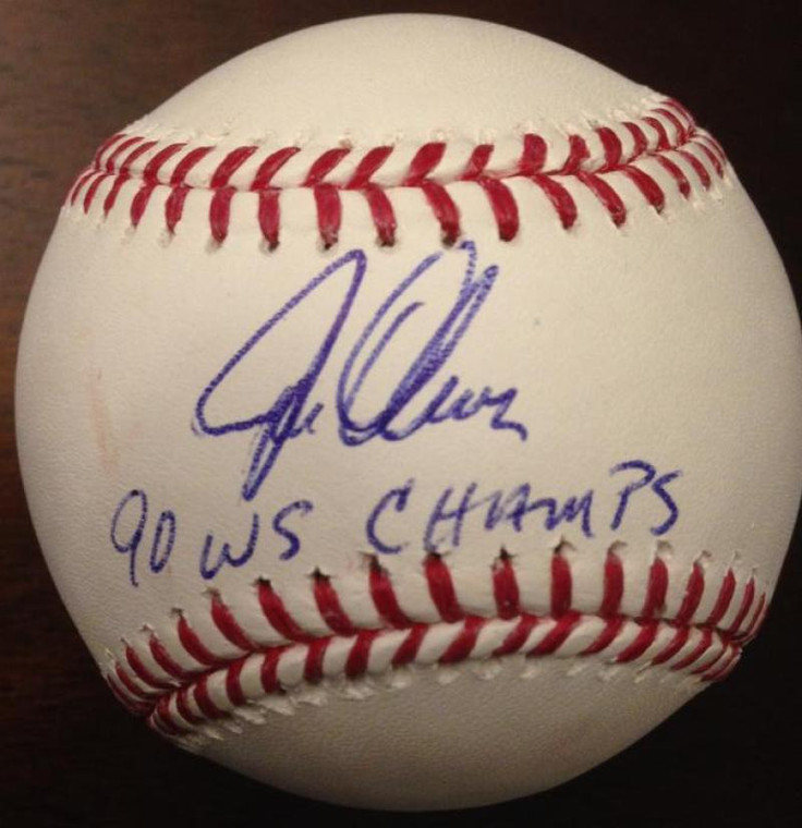 SOLD 3868 Joe Oliver Autographed ROMLB Baseball '90 WS Champs 
