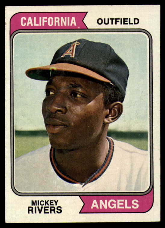 SOLD 98290 1974 Topps #76 Mickey Rivers VG California Angels 