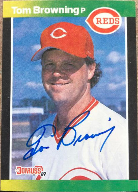 Tom Browning Autographed 1989 Donruss Baseball's Best #62