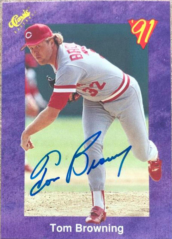 Tom Browning Autographed 1991 Classic Game #10