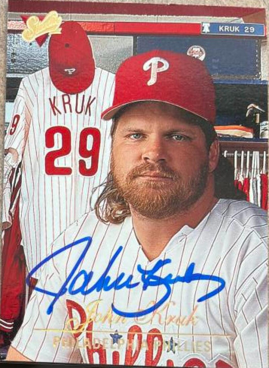 John Kruk Autographed 1994 Studio #142 Philadelphia Phillies Card