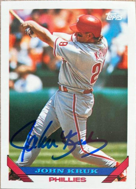 John Kruk Autographed 1993 Topps #340