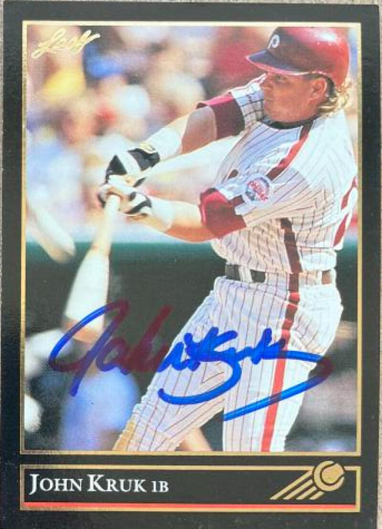 John Kruk Autographed 1992 Donruss Gold Leaf Stars #8