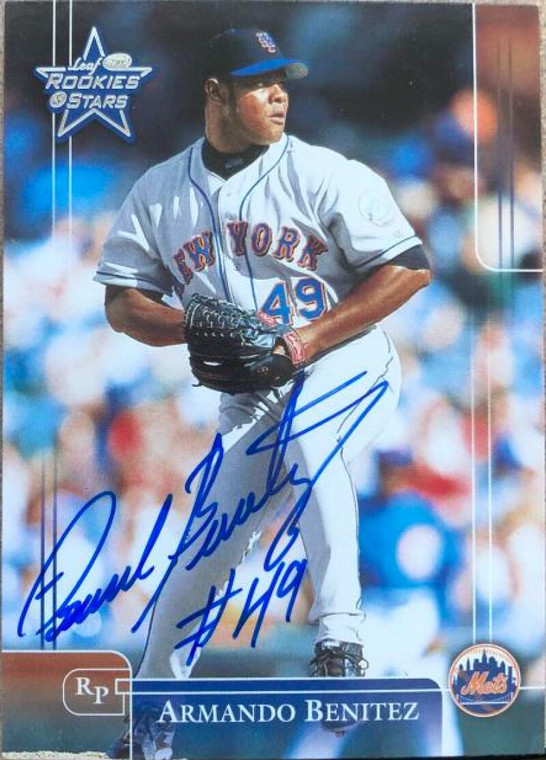 Armando Benitez Autographed 2002 Leaf Rookies & Stars #207