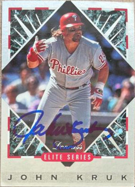 John Kruk Autographed 1994 Donruss Elite #41 LE /10000