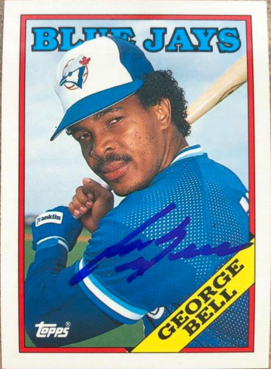 George Bell Autographed 1988 Topps Tiffany #590