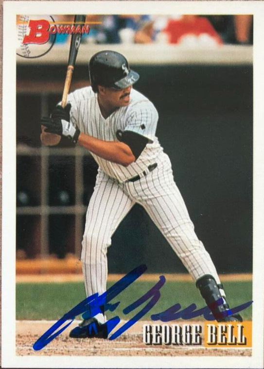 George Bell Autographed 1993 Bowman #639