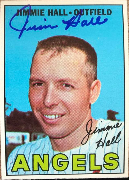 Jimmie Hall Autographed 1967 Topps #432 VERY TOUGH 