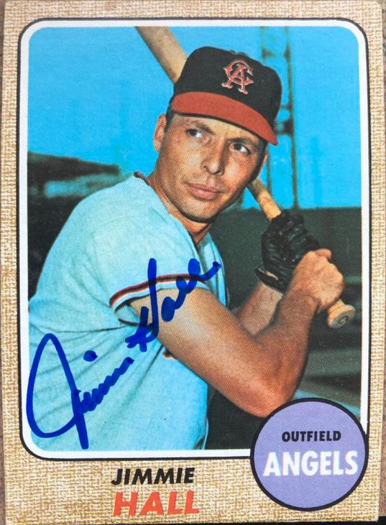 Jimmie Hall Autographed 1968 Topps #121 VERY TOUGH 