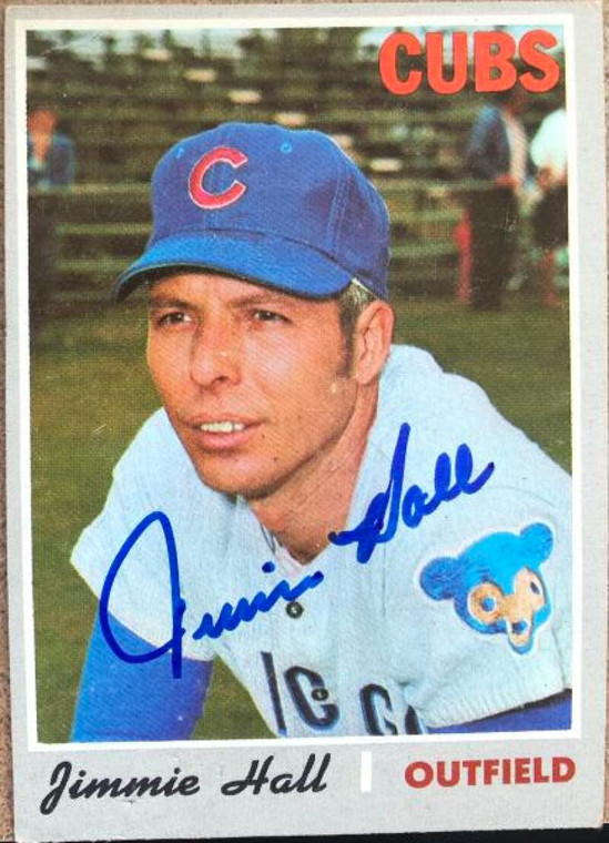 SOLD 117155 Jimmie Hall Autographed 1970 Topps #649 VERY TOUGH 