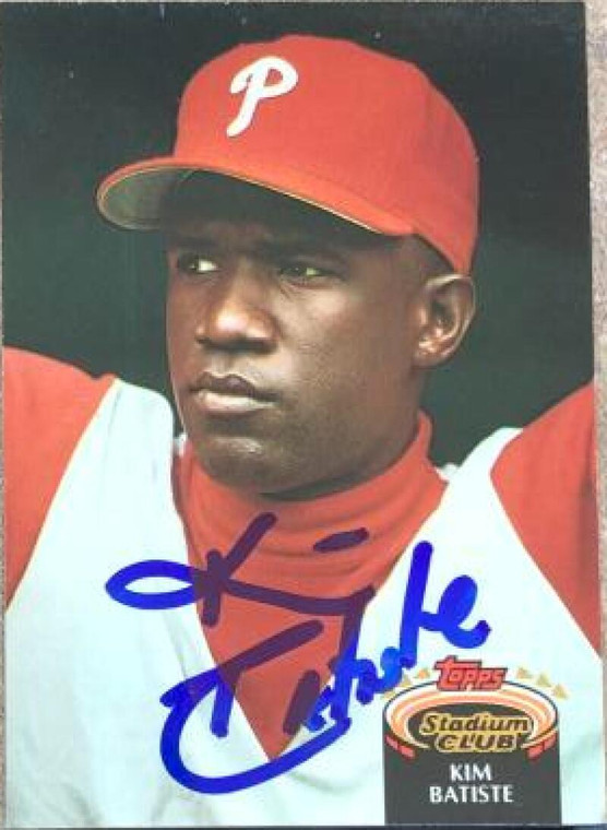 Kim Batiste Autographed 1992 Stadium Club #788