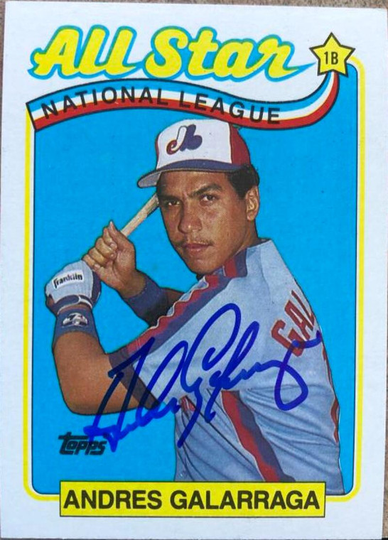 SOLD 117203 Andres Galarraga Autographed 1989 Topps #386