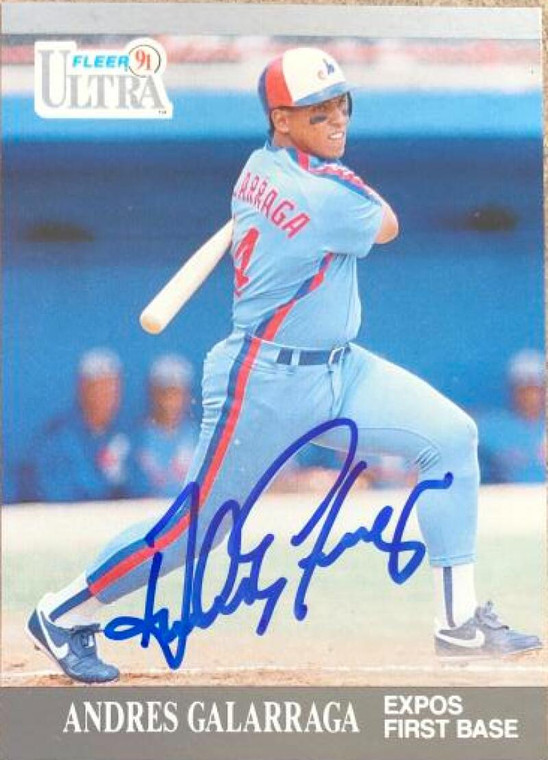 Andres Galarraga Autographed 1991 Fleer Ultra #203