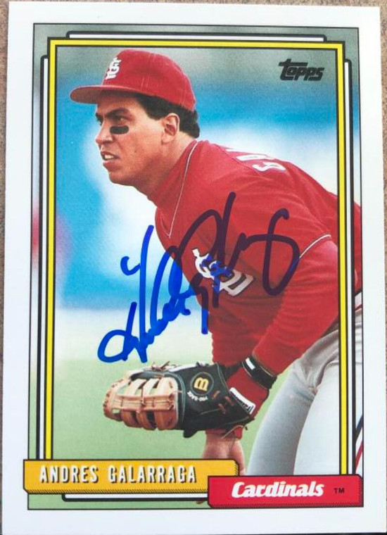 Andres Galarraga Autographed 1992 Topps Traded #36T