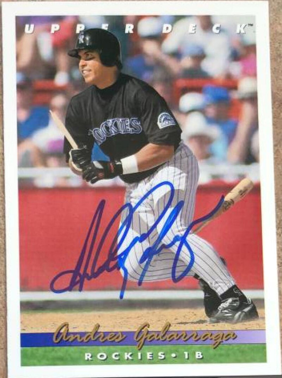 Andres Galarraga Autographed 1993 Upper Deck #593