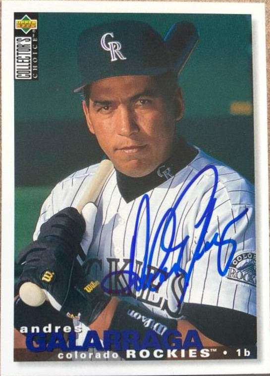 Andres Galarraga Autographed 1995 Collector's Choice #440