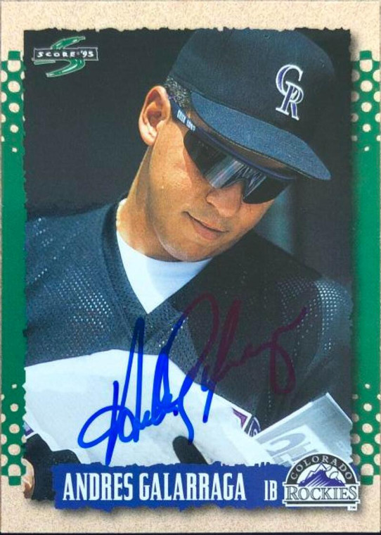 Andres Galarraga Autographed 1995 Score #338