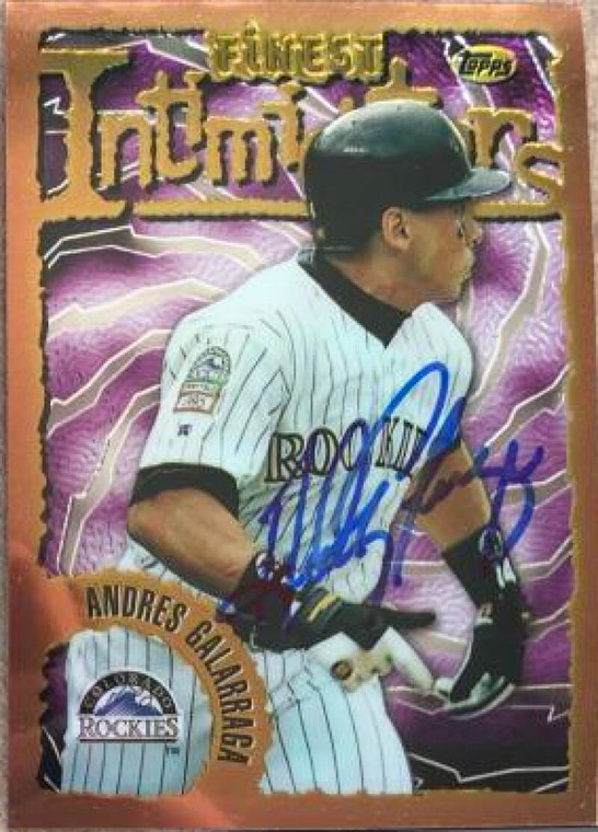 Andres Galarraga Autographed 1996 Topps Finest #139