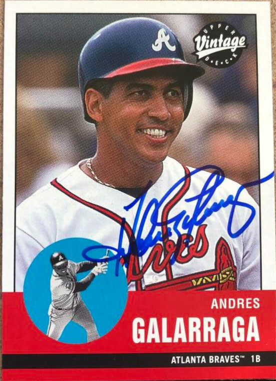 Andres Galarraga Autographed 2001 Upper Deck Vintage #177