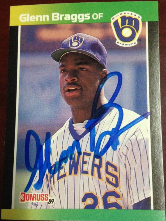 Glenn Braggs Autographed 1989 Donruss Baseball's Best #277