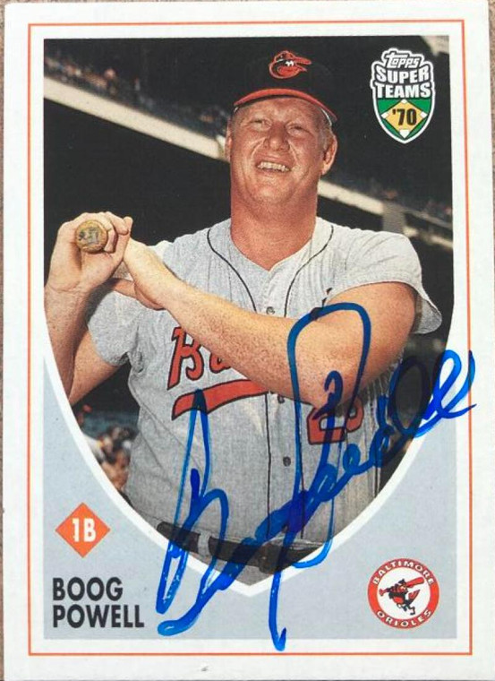 SOLD 117358 Boog Powell Autographed 2002 Topps Super Teams #103