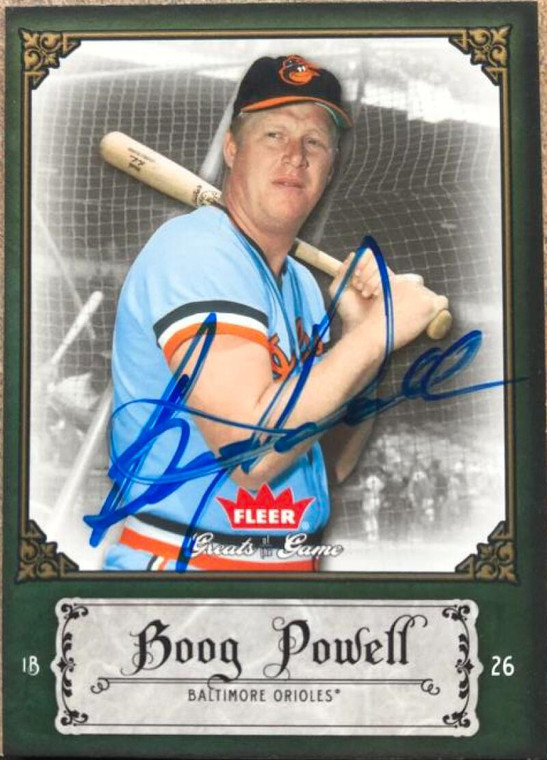 Boog Powell Autographed 2006 Fleer Greats of the Game #15