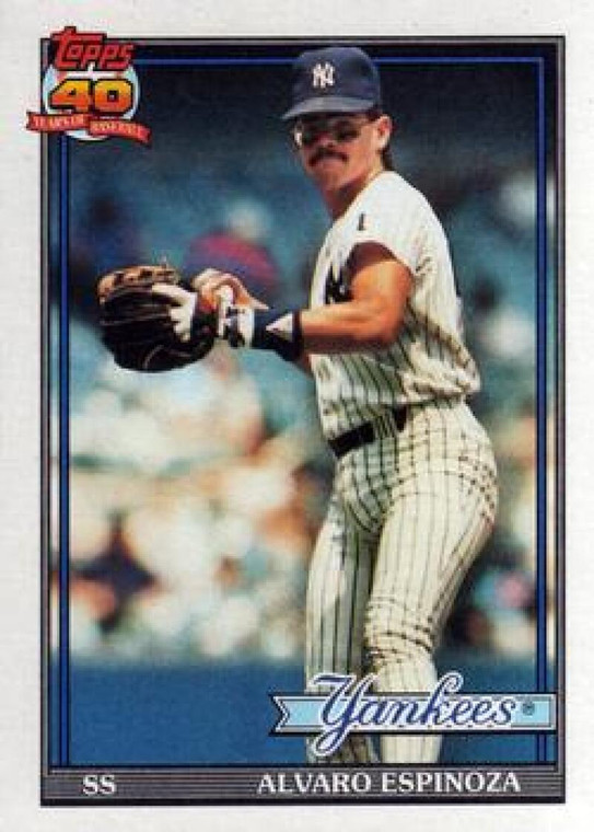 1991 Topps #28 Alvaro Espinoza VG New York Yankees 