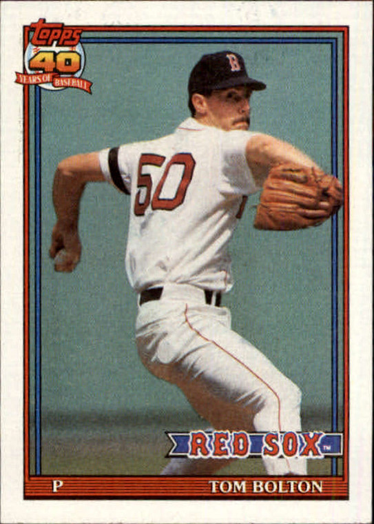 1991 Topps #37 Tom Bolton VG Boston Red Sox 