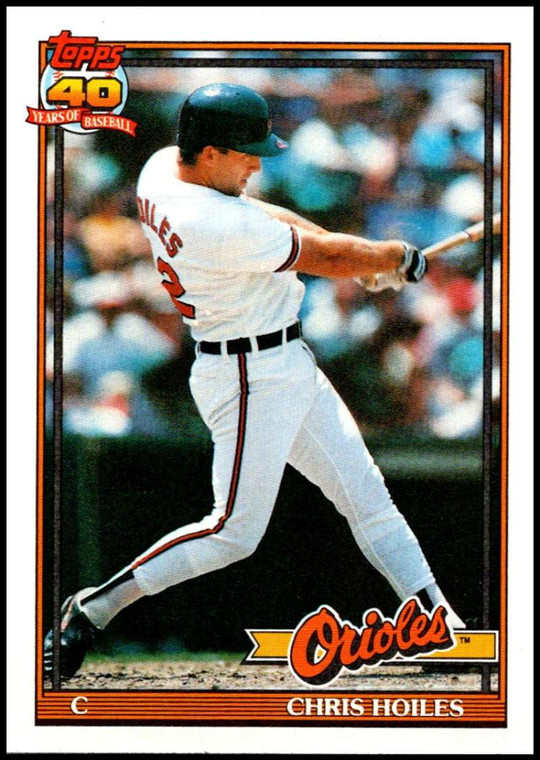 1991 Topps #42 Chris Hoiles VG Baltimore Orioles 