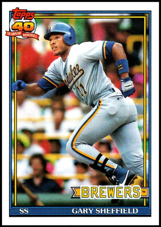 1991 Topps #68 Gary Sheffield VG Milwaukee Brewers 