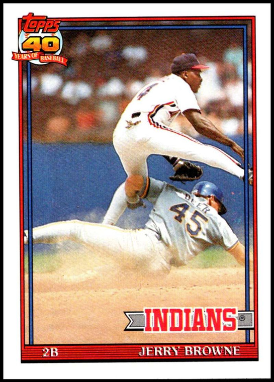 1991 Topps #76 Jerry Browne VG Cleveland Indians 