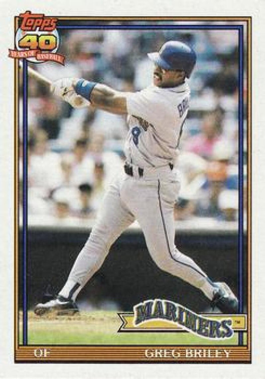 1991 Topps #133 Greg Briley VG Seattle Mariners 