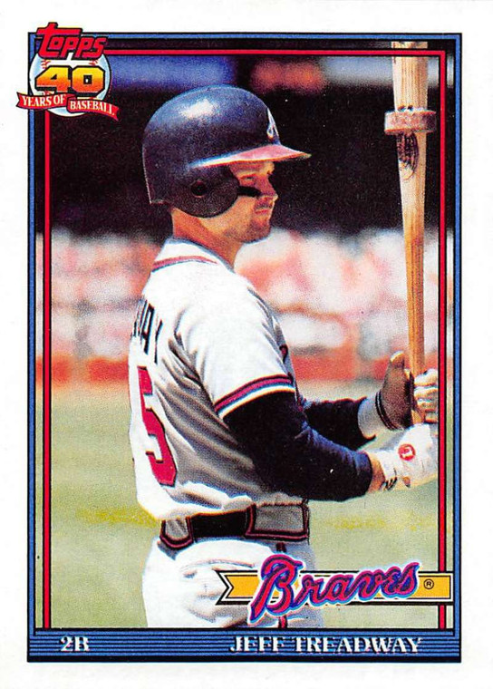 1991 Topps #139 Jeff Treadway VG Atlanta Braves 