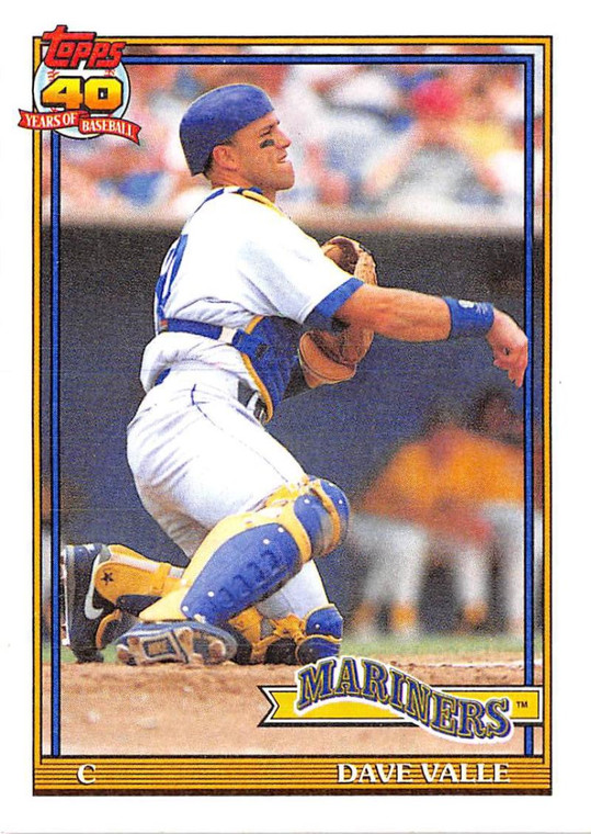 1991 Topps #178 Dave Valle VG Seattle Mariners 