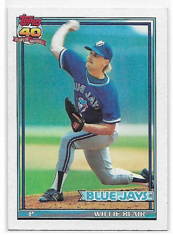 1991 Topps #191 Willie Blair VG Toronto Blue Jays 