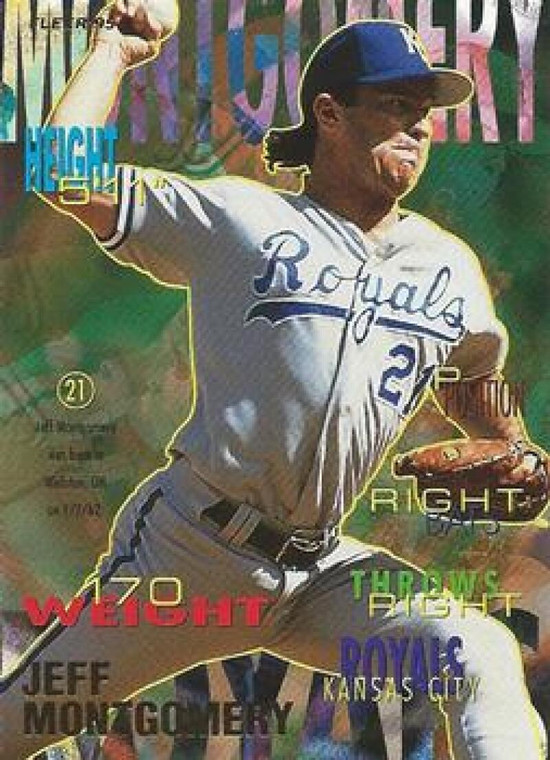 1995 Fleer #170 Jeff Montgomery VG Kansas City Royals 