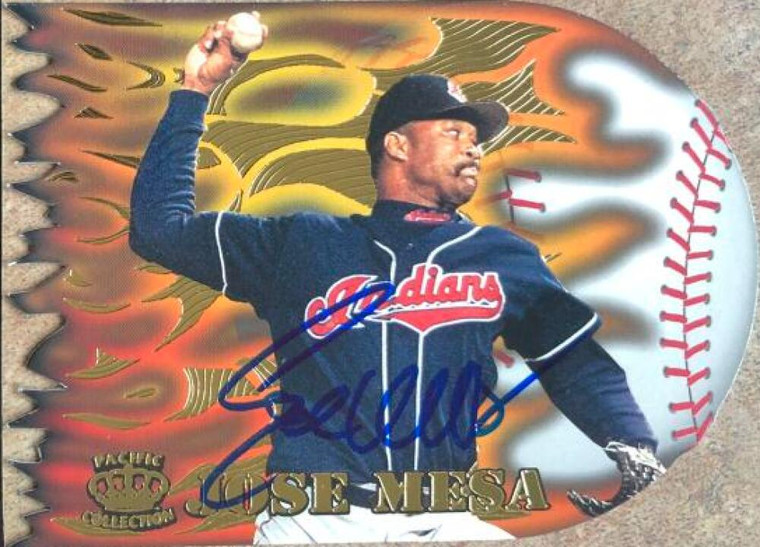 Jose Mesa Autographed 1996 Pacific Prisms - Flame Throwers #FT-10