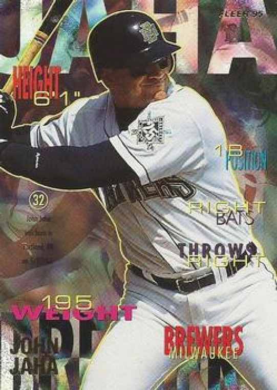 1995 Fleer #181 John Jaha VG Milwaukee Brewers 