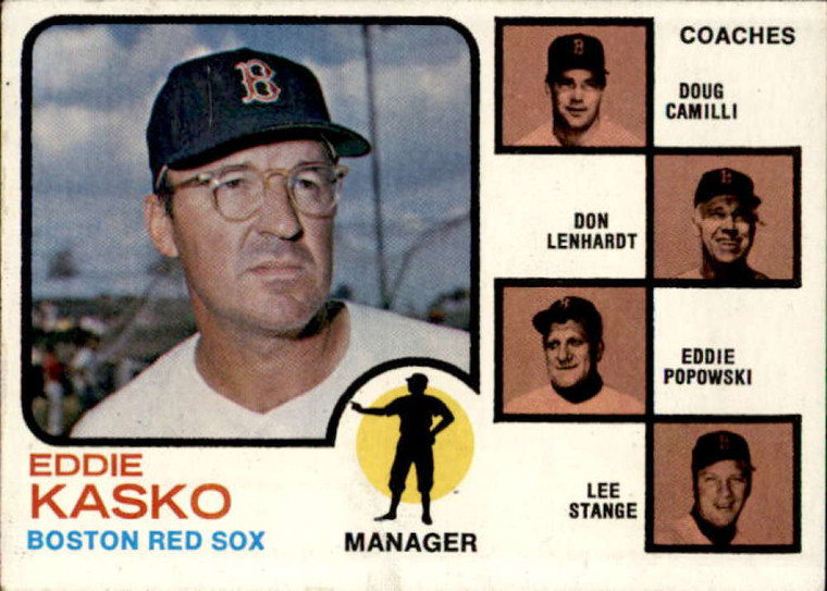 1973 Topps #131a Eddie Kasko MG VG Boston Red Sox 