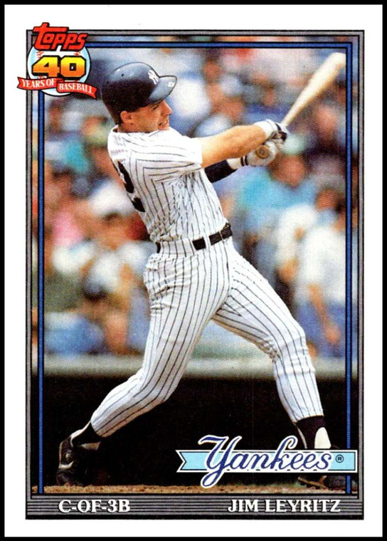 1991 Topps #202 Jim Leyritz VG New York Yankees 